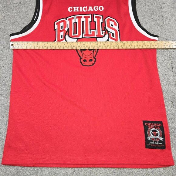 Chicago Bulls Basketball Jersey Mens Large Red 2-Sided Printed Spell Out‎ NBA - Picture 5 of 8